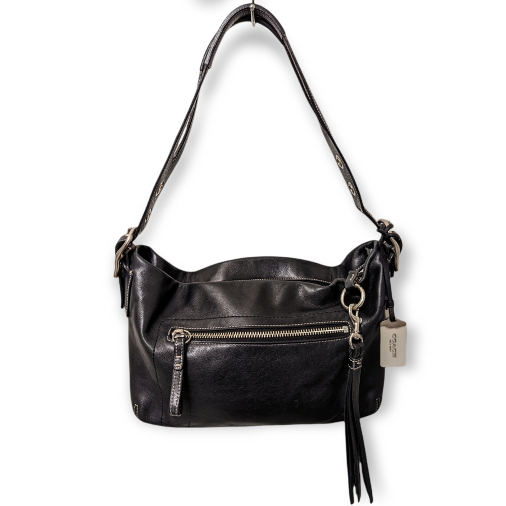 Coach Y2K Vintage Black Shoulder Bag East West Legacy